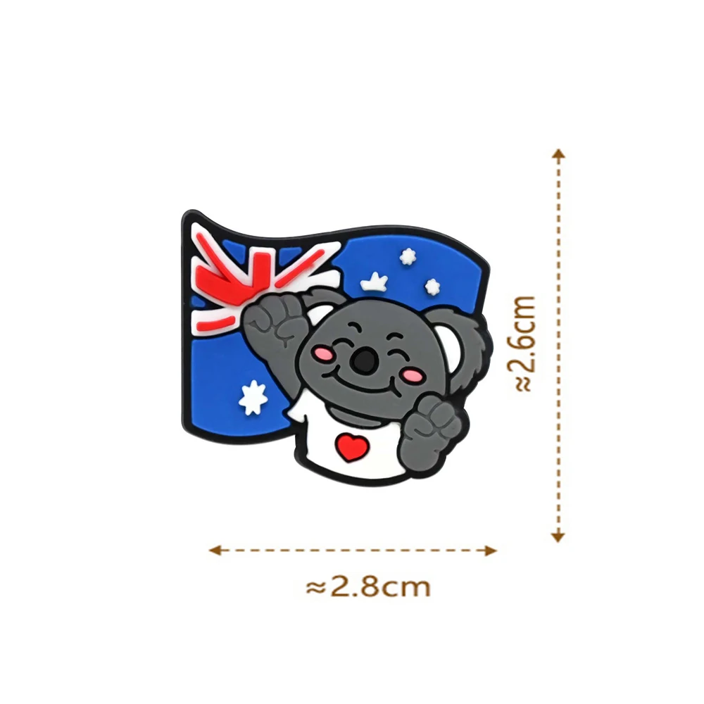 New 26pcs Cartoon Australia Style Series PVC Shoe Accessories DIY Detachable Waterproof Creativity Fashion Party Gifts