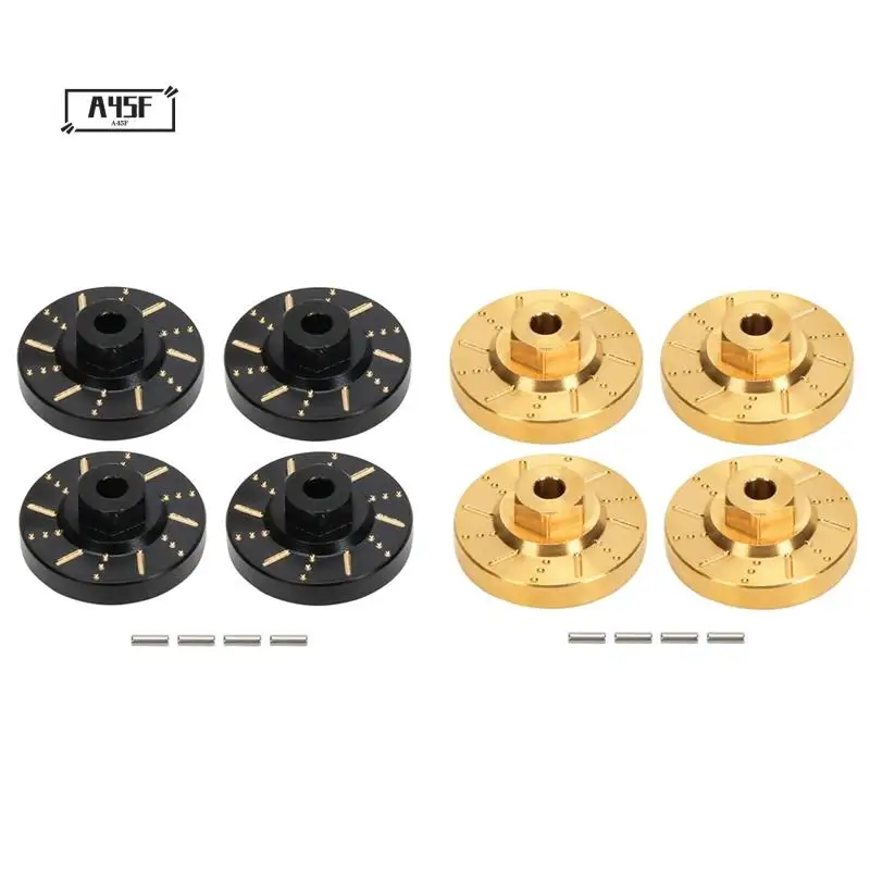 A45F-4Pcs النحاس عجلة عرافة مهايئ توزيع موازنة قرص فرامل ل 1/18 FMS EAZYRC Rochobby RC سيارة ترقية أجزاء #1