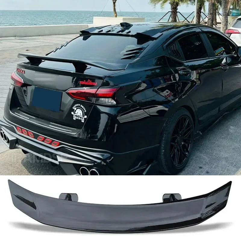 

Black Spoiler for Nissan Almera Tail Fin Universal Car Rear Wing Accessories