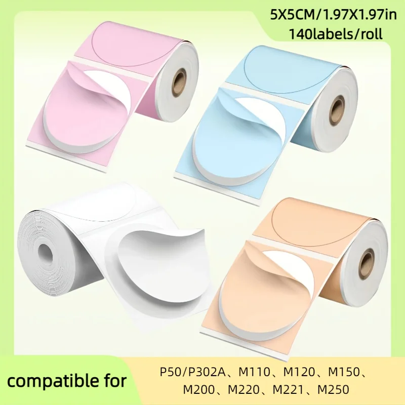 

2roll 1.97" x 1.97" (50x50mm) Thermal Round Label for M110/M100/M220/M221/M108 Label Machine, Thanks Label, Commercial Home