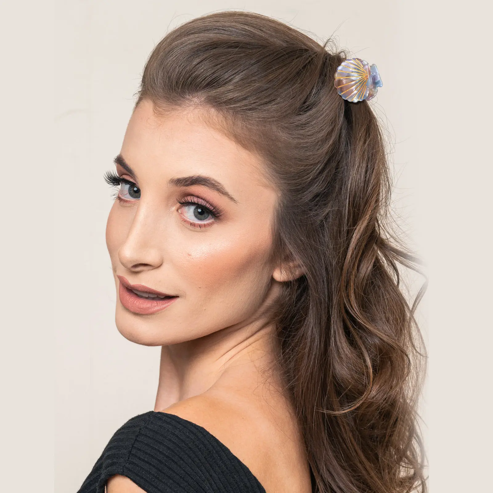 4Pcs Shell Hair Claw Clips Small Hair Clips Styling Support Accessories for Girls Women Daily Use Star Claw Clip