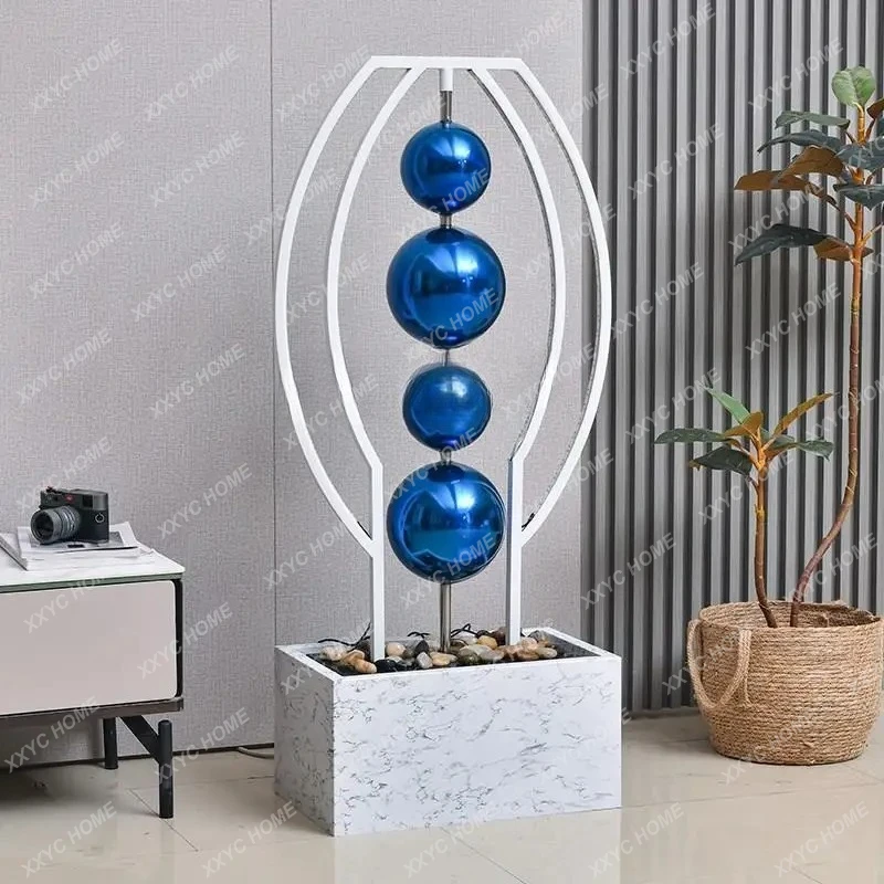 

JJLarge Nordic Light Роскошное украшение для водного пейзажа Круглый пол Текучие водные украшения Прихожая ТВ-шкаф рядом с диваном