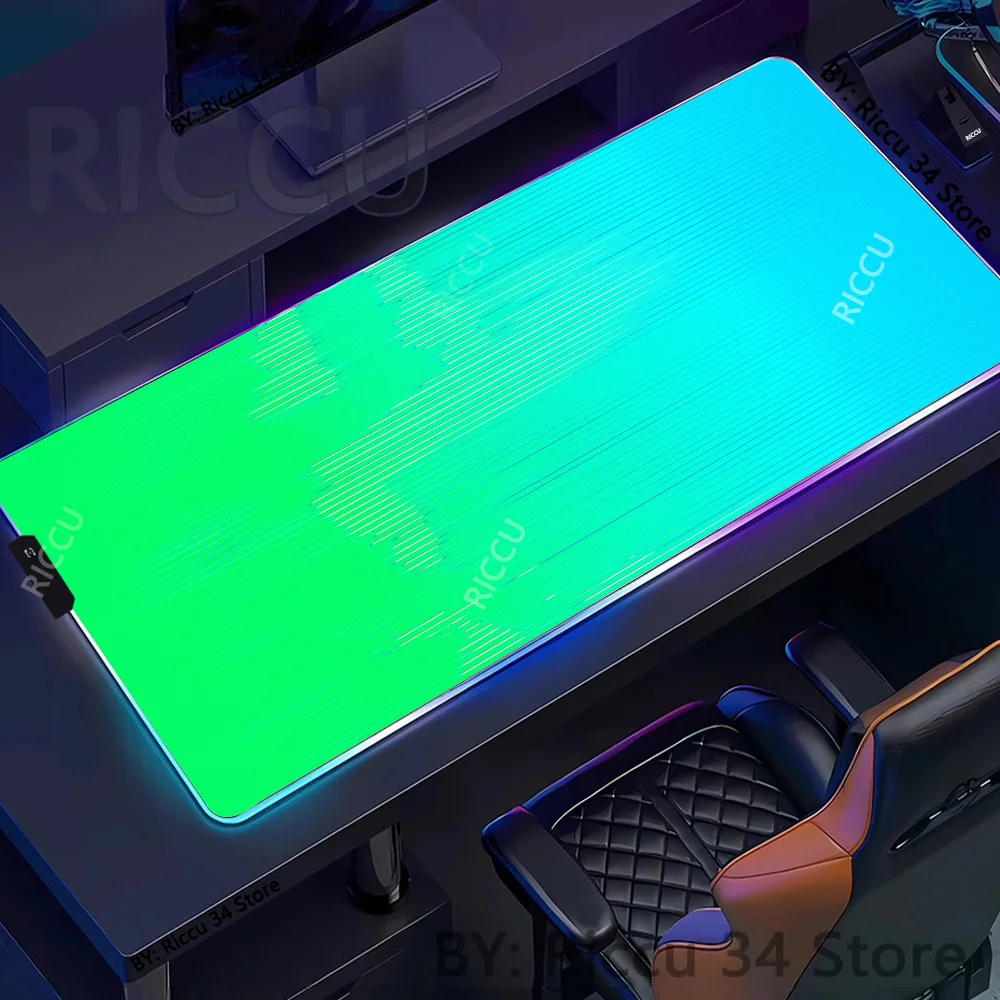 

RGB Color streamline Large Mouse Pad Anime Gamer Keyboard Desk Mat XXL Pc Cabinet Games Computer Mouse pad Gaming Accessories