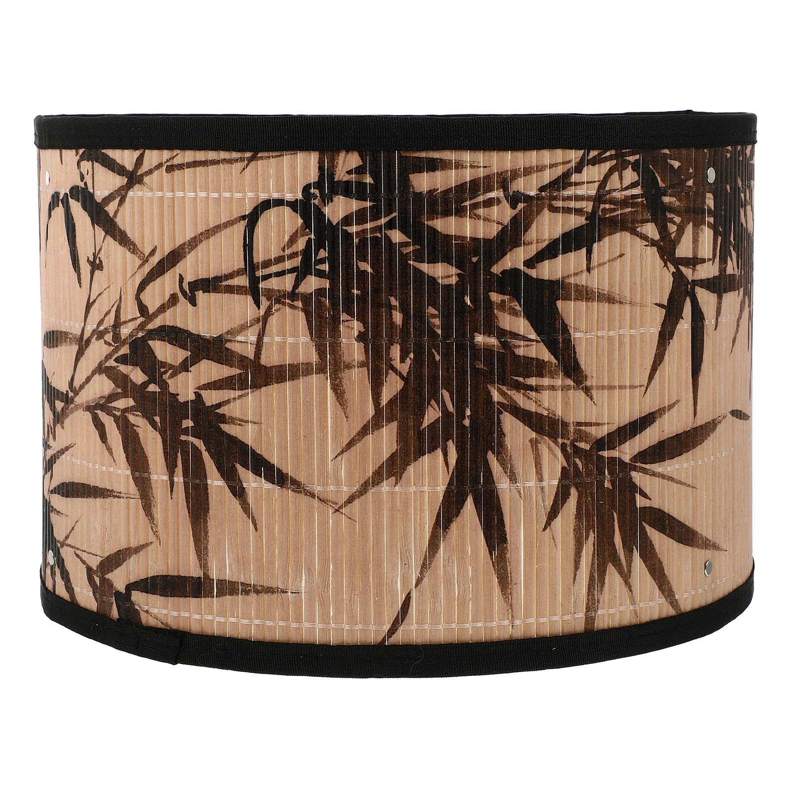 

Bamboo Lampshade Woven Cover Asian Style Dust Proof Eye Protection Bedroom Room Bamboo Iron Material Lamp Shade Lighting