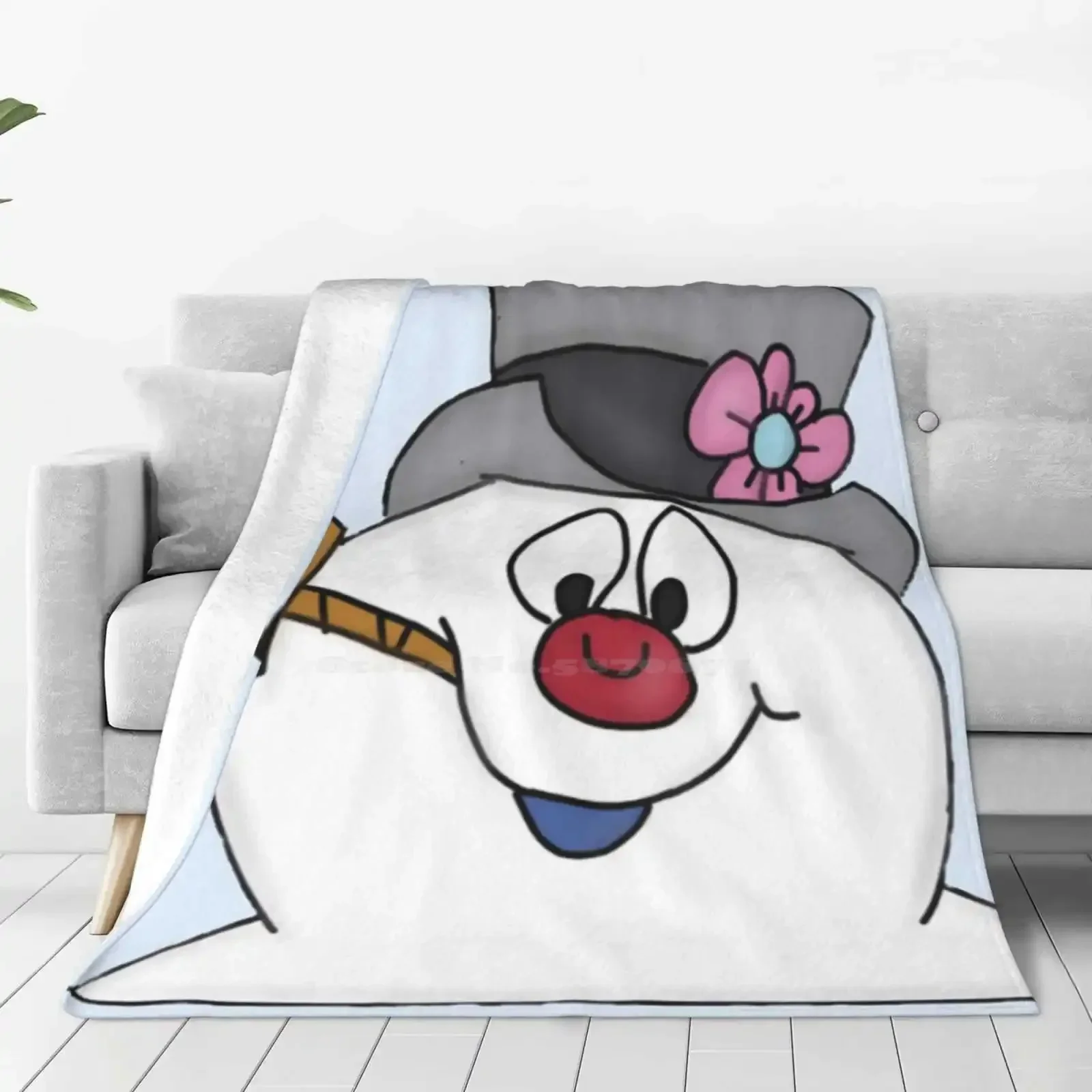 Frosty The Snowman Creative Design Comfortable Warm Flannel Blanket Frosty The Snowman Winter Christmas