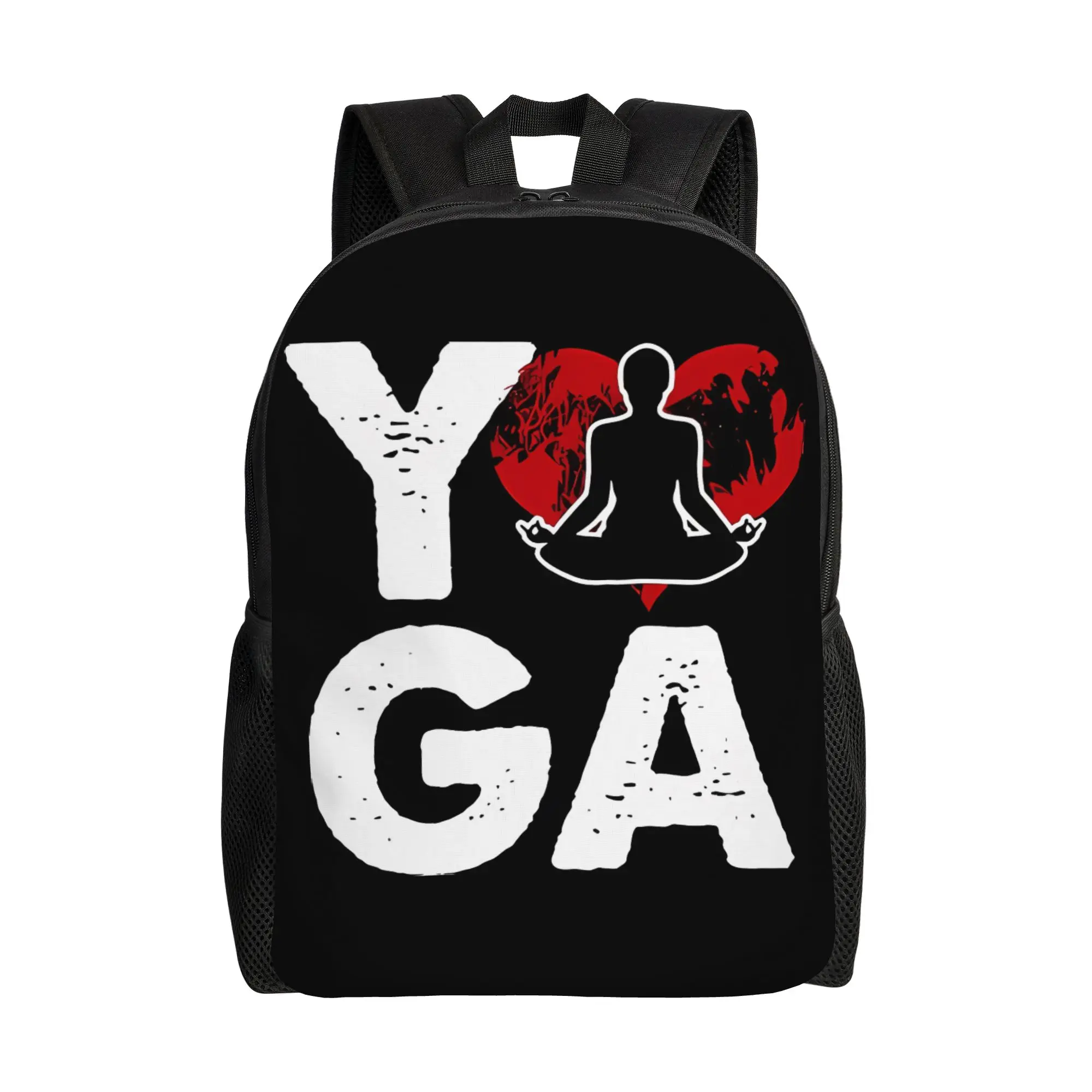 

I Love Yoga Backpack Men Sporty Daily mochila Large Capacity Laptop Bag Back To School Season