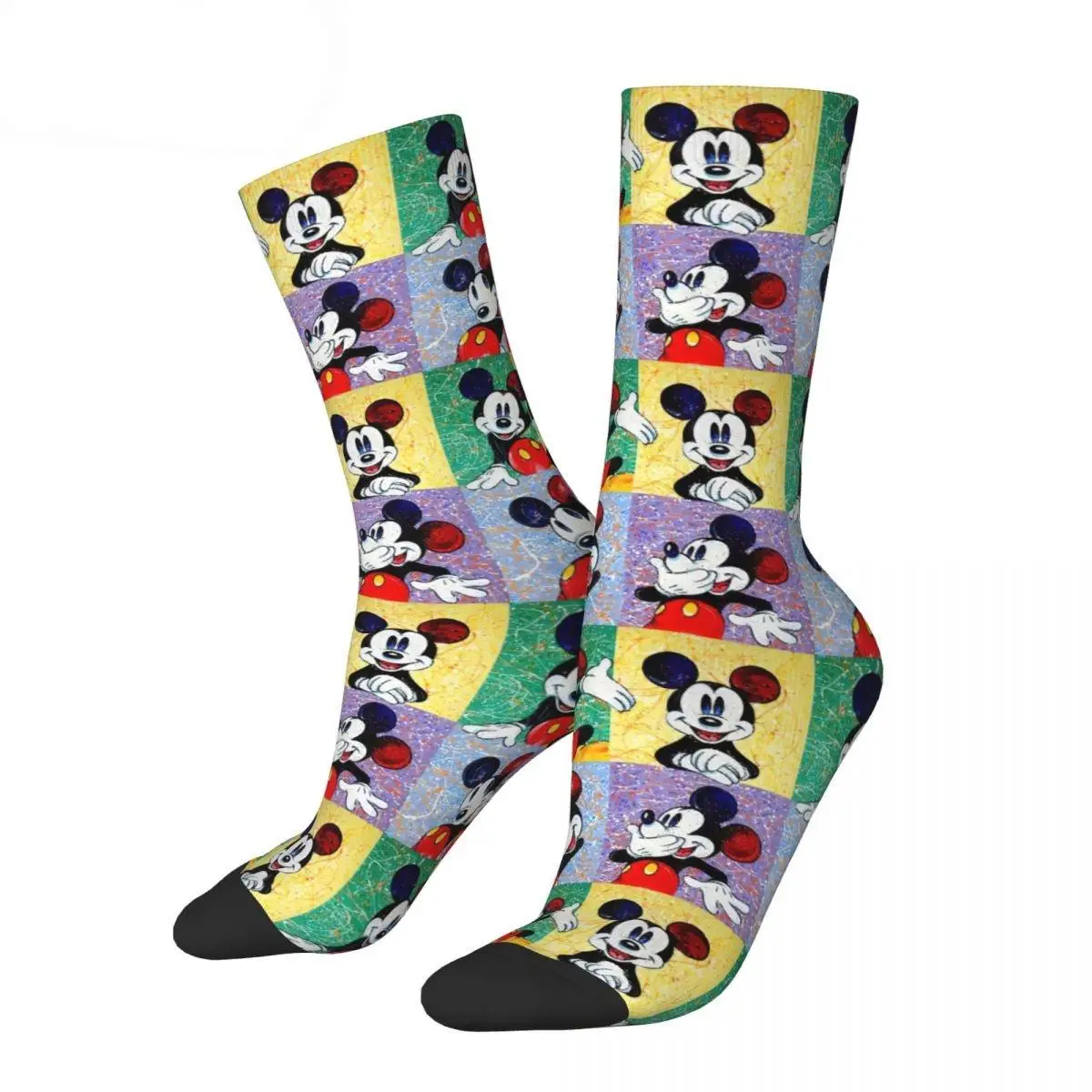 New Cartoon Mickey Mouse Minnie Socks Men\'s Women\'s Polyester Casual Socks Spring Summer Autumn Winter Middle Tube Socks Gift