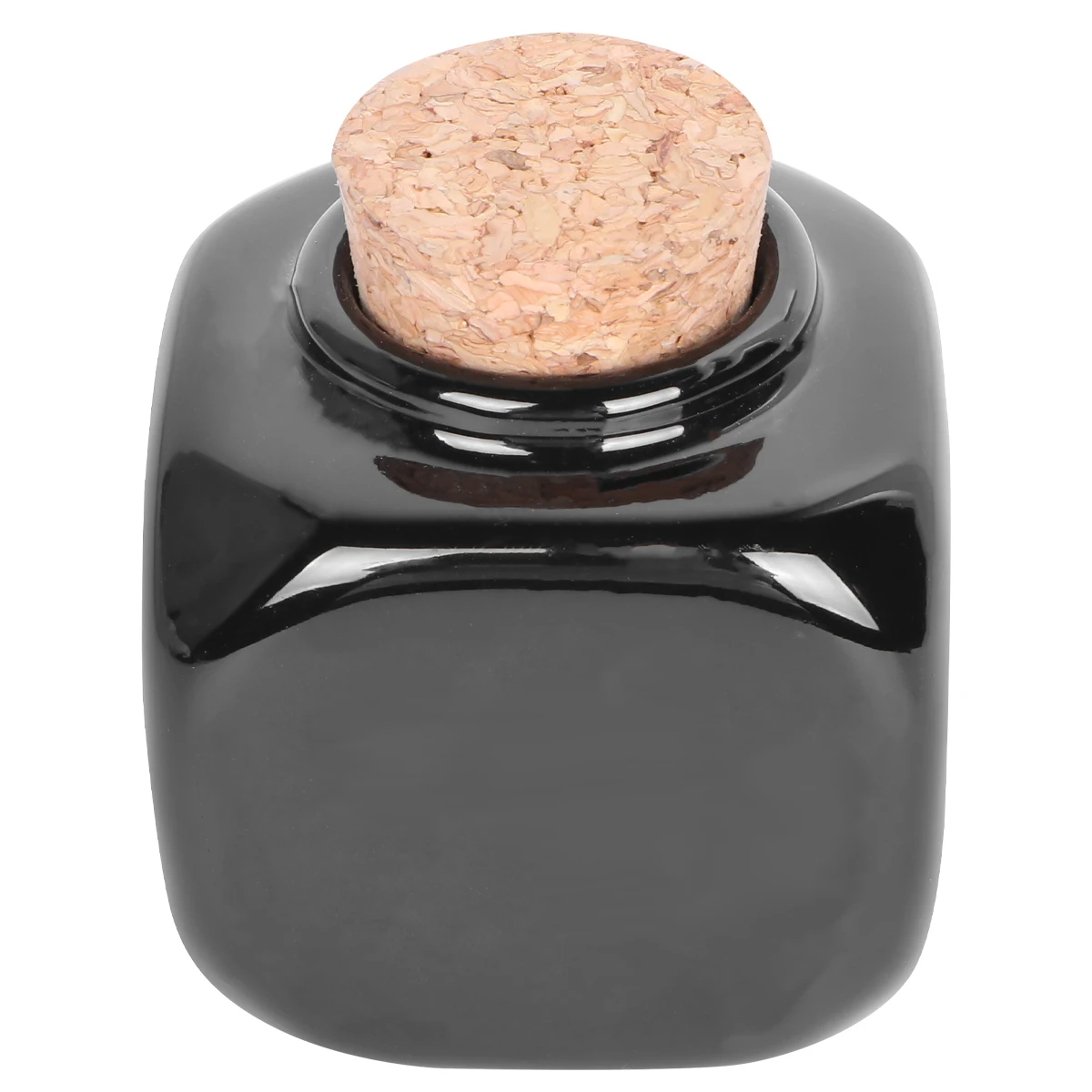 

Nail Liquid Cup Wooden Cork Bottle Manicure Accessories Ceramic Black Practical Empty Travel