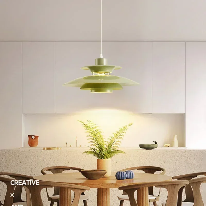 Japanese UFO Pendant Light Fixture Nordic Restaurant Chandelier Danish Design Room Decor Lamp Bedroom Beside Ceiling Lamps