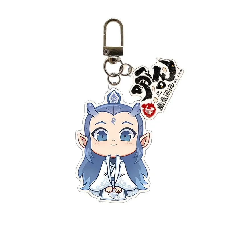 Chinese Anime NeZha2 Born Bonds Series Keychain NeZha Anime Action Figure Acrylic Keychain Fantasy Mythology Bag Pendant