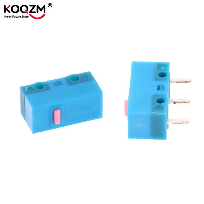 1pc Blue Shell Pink Dot Mouse Micro Switch Button 80 Million Life Computer Mouse Maintenance Replacement Mouse Accessories