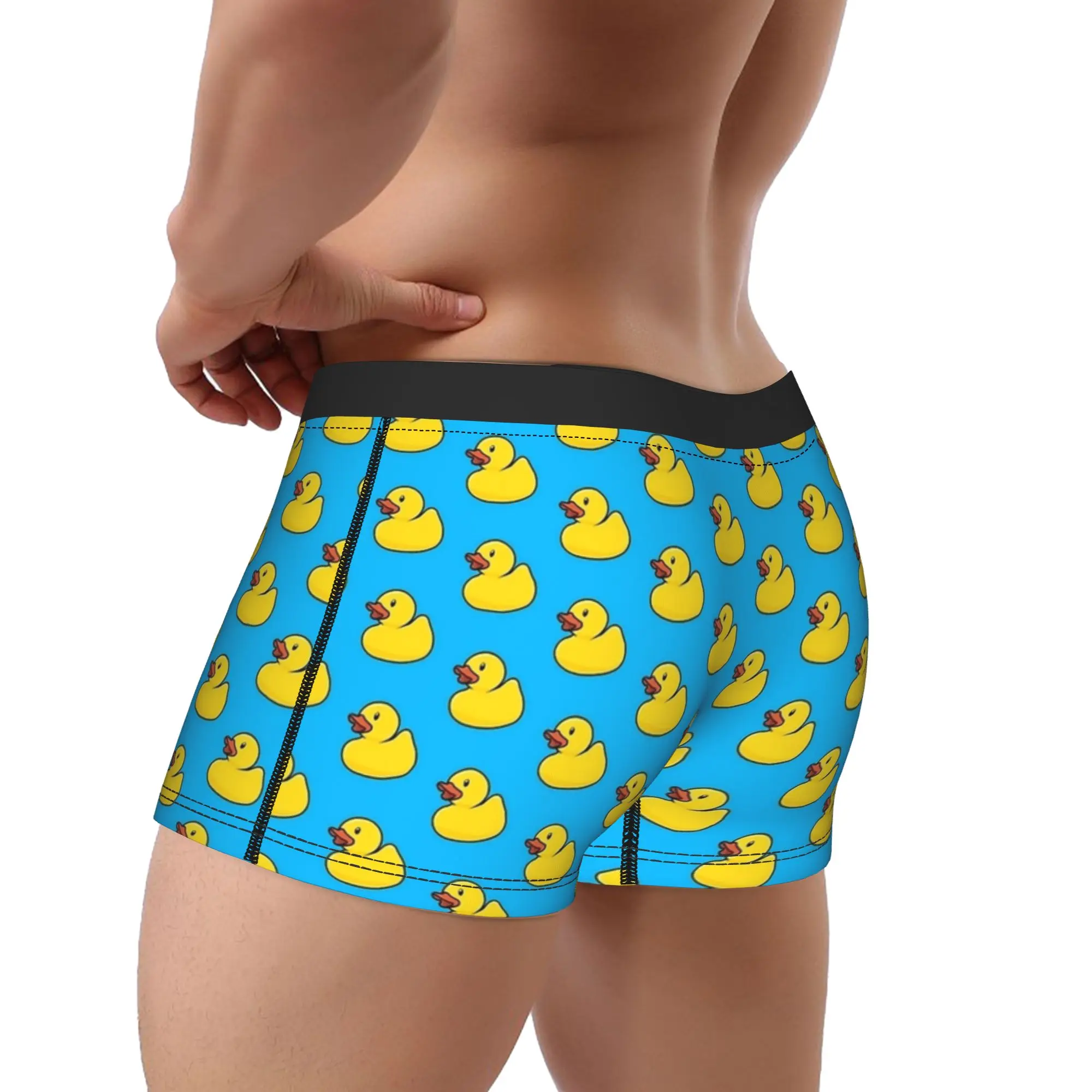 Rubber Duck Funny Animal Underwear  Breathable Underpants Print Boxer Brief For Male 3D Pouch Plus Size Boxer Shorts