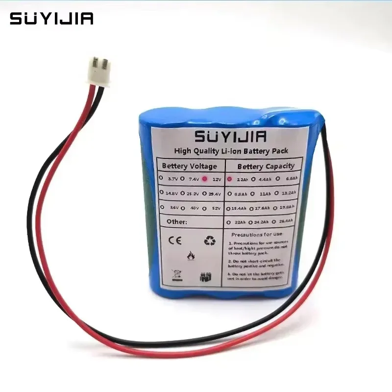 3S1P 12V Battery 12.6V/11.1V 3500mAh 18650 Lithium-ion Battery Pack w/ BMS for Backup Power Ups CCTV Camerar Speaker Bluetooth