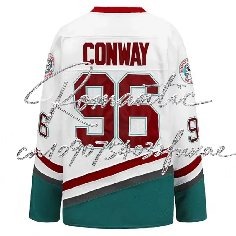 Camisetas de hockey sobre hielo para hombre, verano 2026 # 96 Charlie Conway 99 #   BANCOS 8 #   Selanne 9 #   Paul Kariya, Totalmente Cosido