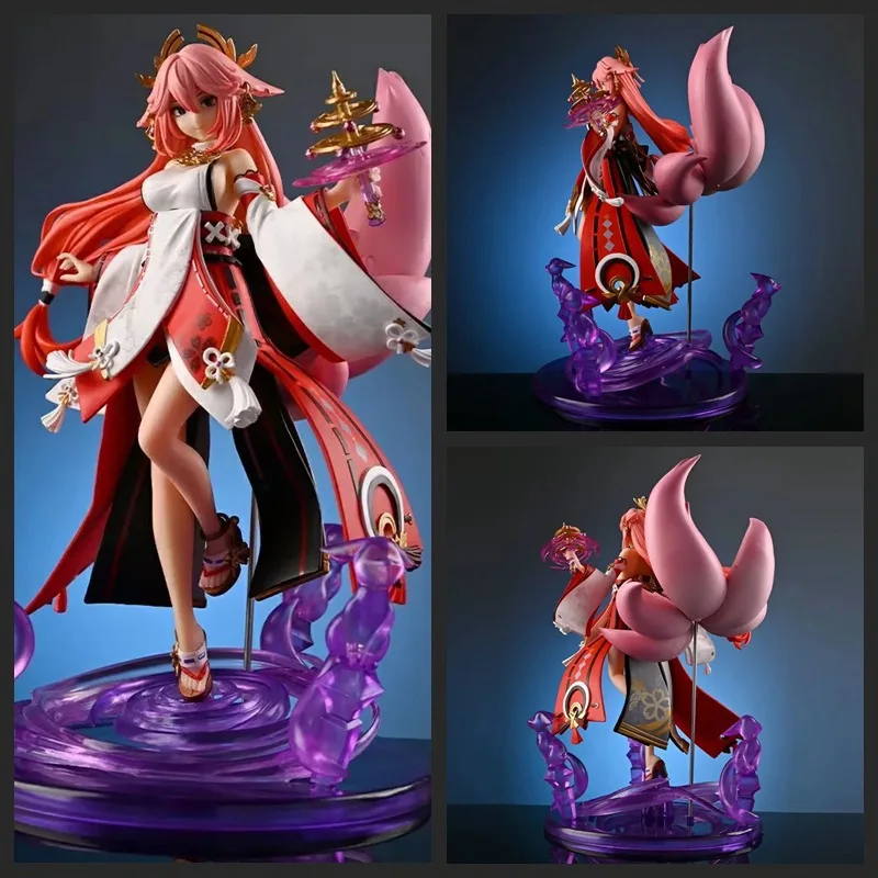 

Genshin Impact Yae Miko Figure GK Temple Fox Ver Great Priestess Statue with Detailed Sculpting Anime Collectible Gift
