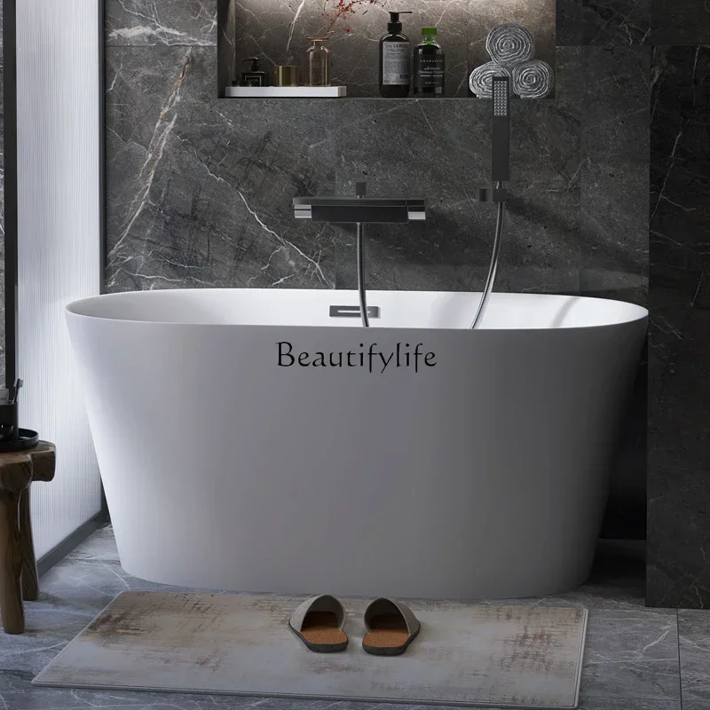 

66.Artificial stone acrylic double bathtub adult home surfing massage constant temperature heating