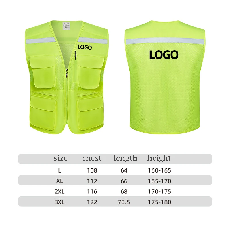 Men Reflective Fishing Vests Outdoor Multi-pockets Sleeveless Jackets Male Summer Breathable Mens Vest Photography Waistcoat