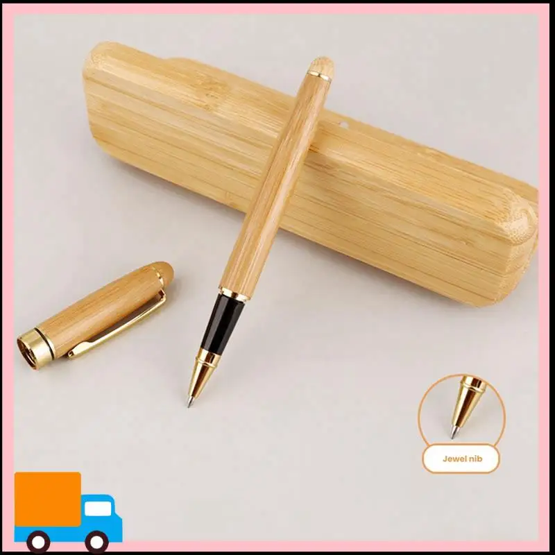Professional ไม้ไผ่ไม้เครื่องเขียนนักเรียนสํานักงานธุรกิจปากกาลูกลื่นและของขวัญกล่องแฟนซี Nice ปากกาชุดปากกา S