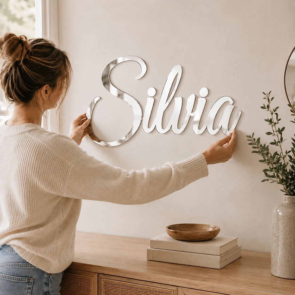 Baby Nursery Name - Customizable 5mm Thick Wooden Acrylic Name