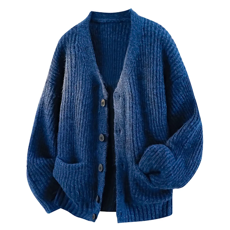 Herren Herbst- und Winter-Outdoor-Strickjacke, Komfortabel, Winddicht, Warm, Modischer Trend, Vielseitige Gestrickte Warme Freizeitjacke – Detail 9