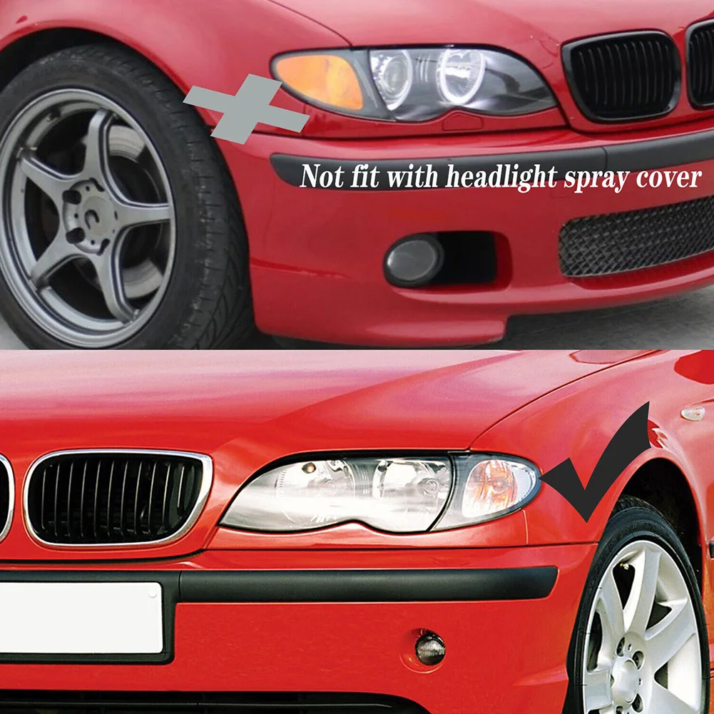 

Enhance the Style of Your For BMW E46 325 330 Sedan with 2X Headlight Eyebrow Lower Headlamp Eyelid Cover Trim
