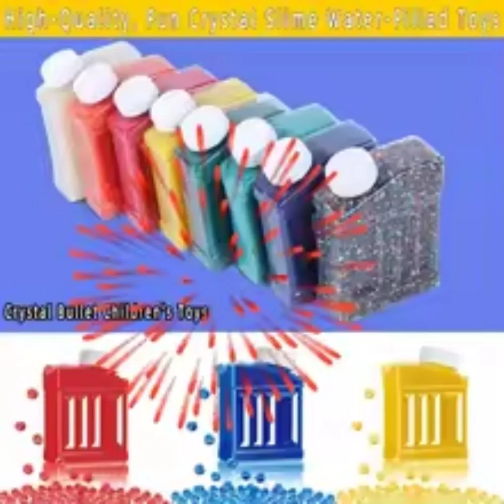 Recarga de munición, bolas de agua, cuentas de Gel, balas de chorro, bola a base de agua de arcoíris para pistola de galones, juguete, accesorios de juego familiar para niños