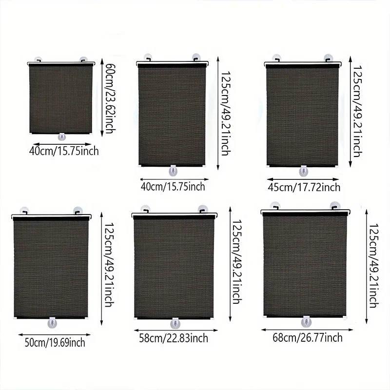 Window Roller Blinds Drilling Shutter Suction Cup Home Decor Blackout Blind No Drill Curtains Darkening Rolls Bedroom Curtain