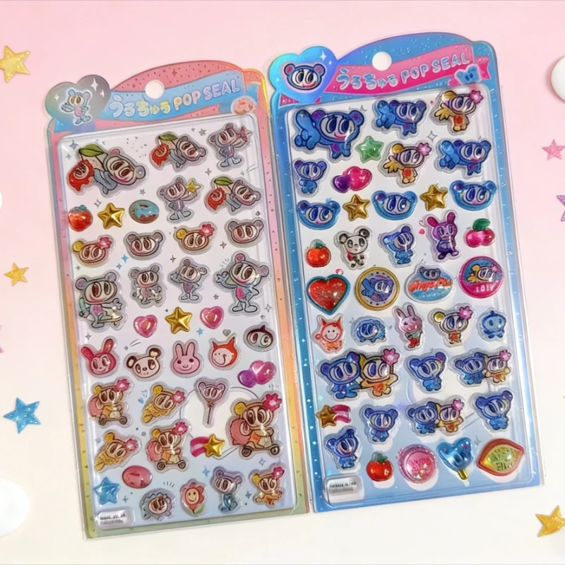 エンジェルブルーウェーブ水保湿ステッカー日本語 3D レリーフステッカー子供の妖精装飾ステッカーお祭りギフト