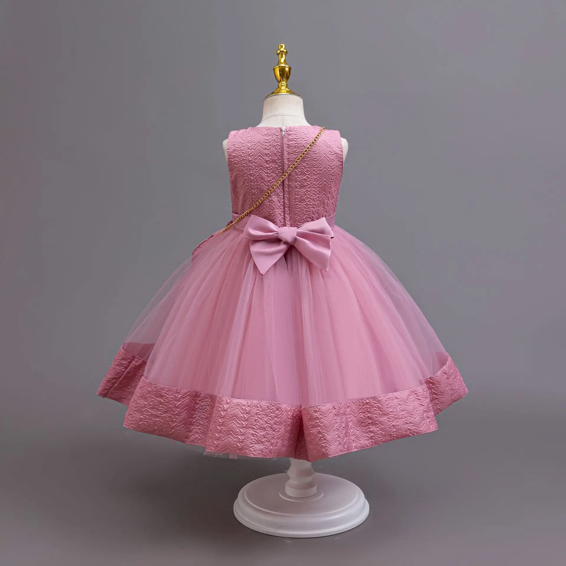 طقم فستان الأميرة للأطفال على شكل زهرة عتيقة من HETISO بأكمام طويلة راقية للأطفال والبنات فستان رسمي للحفلات هدية عيد الميلاد