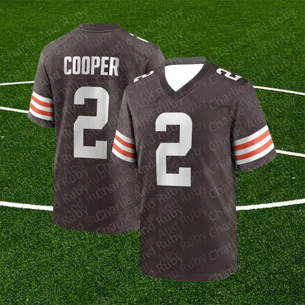 Jersey No. 2/4/77 Classic Short-Sleeved Outdoorray Wyatt Teller Deshaun Watson Amari Cooper Cleveland Browns Clothing Top