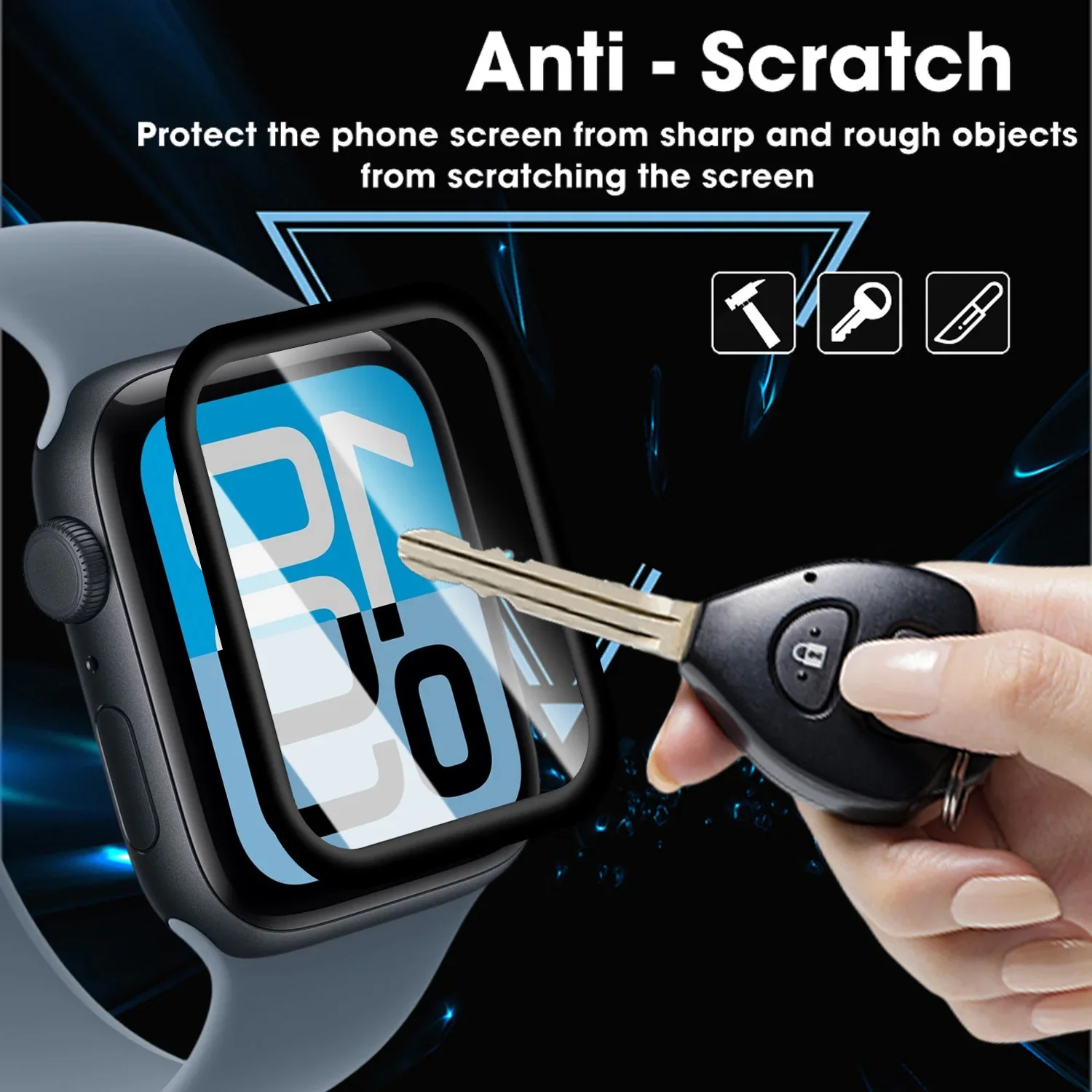 For Apple Watch SE 3 Flexible Anti-scratch Film HD Clear Bubble-Free Screen Protectors with Easy Installation Kit for iWatch SE3