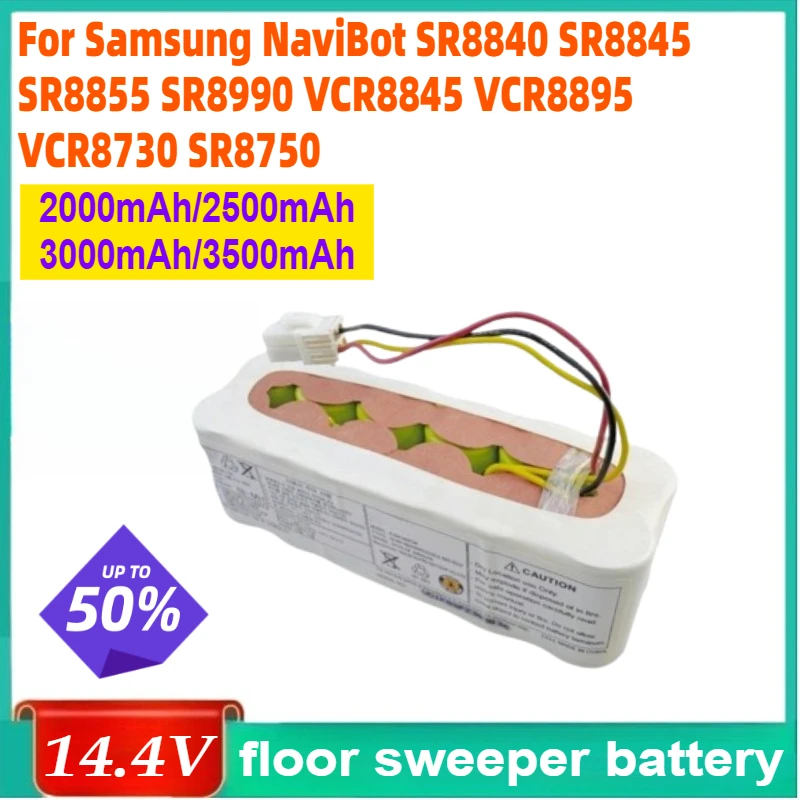 

14.4V 2000mAh-3500mAh Vacuum Cleaner Battery for Samsung NaviBot SR8840 SR8845 SR8855 SR8990 VCR8845 VCR8895 VCR8730 SR8750