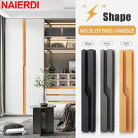 NAIERDI Black Lightning Long Furniture Handles 600-1800mm Aluminum Alloy Cabinet Handles Cupboard Door Handles Door Hardware