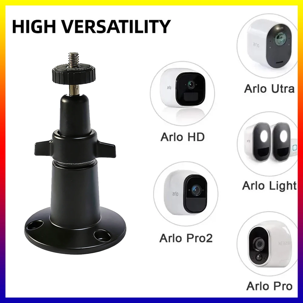 Adjustable Security Wall Mount Bracket for Arlo Ultra/Pro/Pro 2/Pro 3/Other CCTV Cameras Indoor/Outdoor Metal Bracket view 4