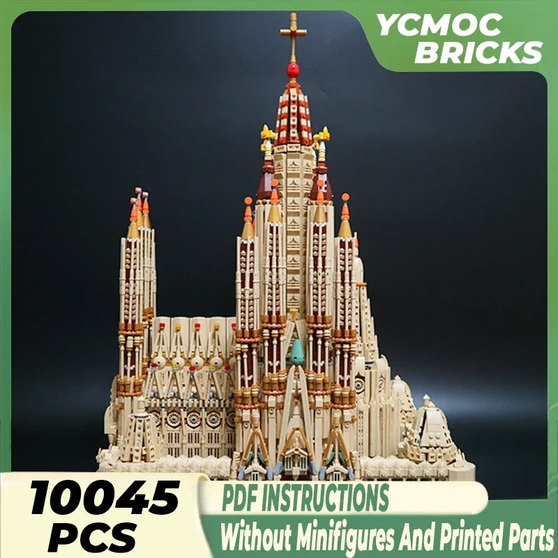 

Конструктор Moc, знаменитая модель уличного вида, модульные блоки Sagrada семейства, подарки, игрушки для детей, Наборы для творчества