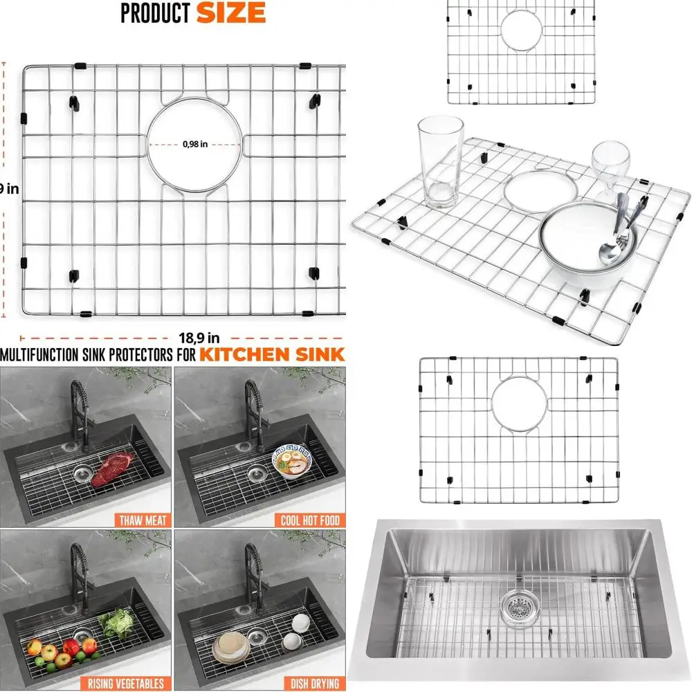

Компактный органайзер для кухонной мойки, сетка 19x14 для сушки и хранения посуды
