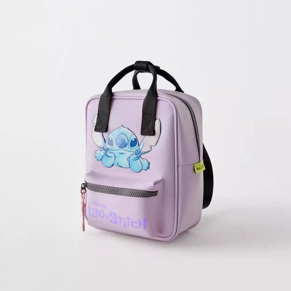 Mochila Disney Stitch Anime Cartoon para crianças, Lilo e Stitch, mochila estudantil, mochila, presente para meninos e meninas, nova moda, primavera