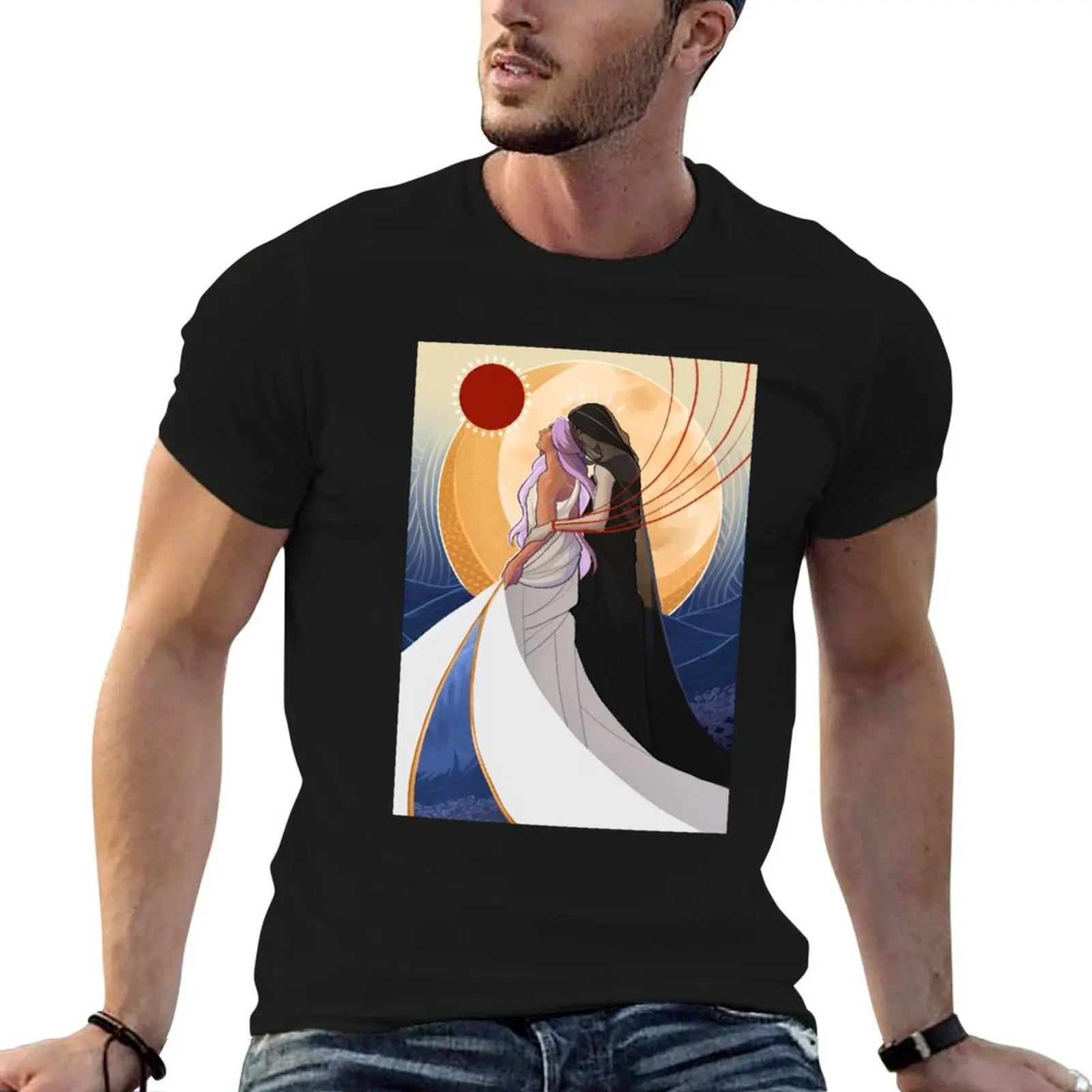 Threads Aligned T-Shirt Casual All Match Tee Shirt for Men