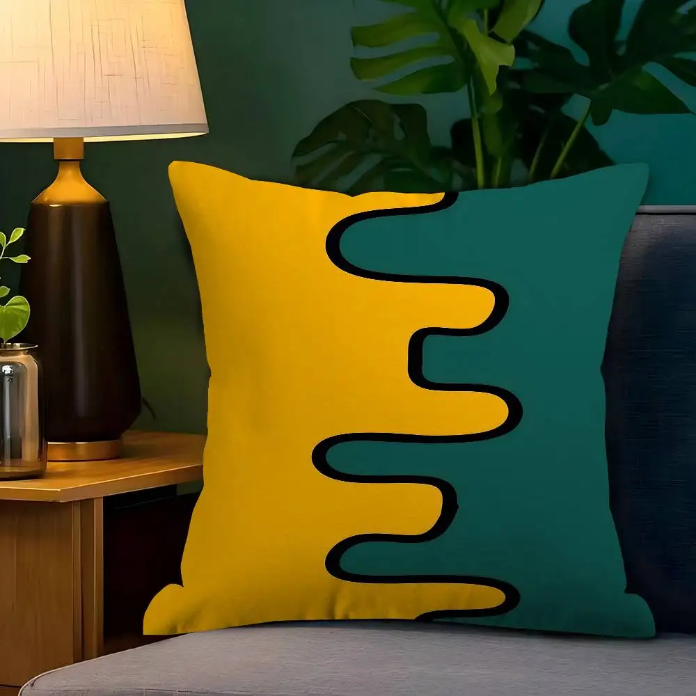 

Wavy Divide Pillowcase Toon Gift Cushion Cover Bedroom Home Sofa Chair Seat Decor Pillow Case