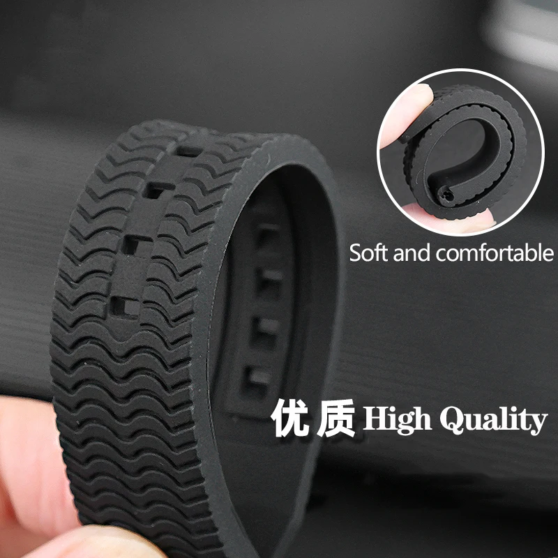 CC5001 High Quality Schubert Titanium Rubber Watchband for Citizen CC5006 CC5001-00W CC5006-06L CC5005-68Z Bracelet 22mm Strap