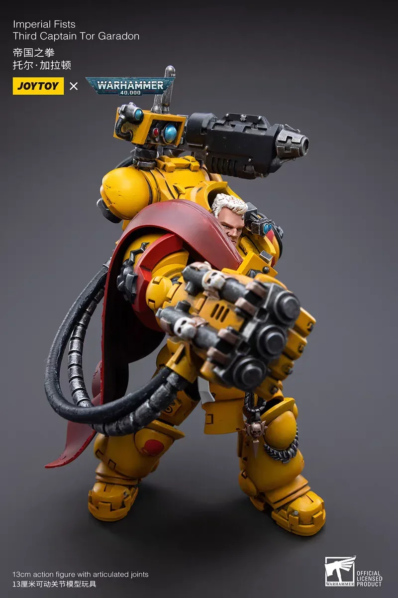 

In Stock JOYTOY 1/18 Action Figure Warhammer 40K Imperial Fists Third Captain Tor Garadon Anime Action Figure Model Toys Gifts