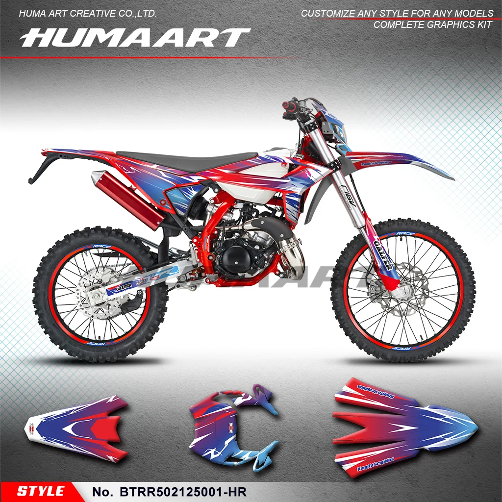 

Ламинированные наклейки для мотоциклов HUMAART для BETA RR 50 Race 2021 2022 2023 2024 2025, комплект для восстановления, BTRR502125001-HR