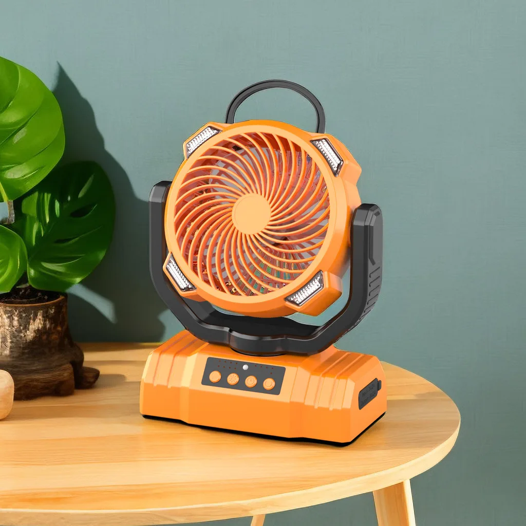 

Camping Fan with LED Light Battery Powered Fan 10000mAh Rechargeable Outdoor Portable Fan with Hook USB Table Fan