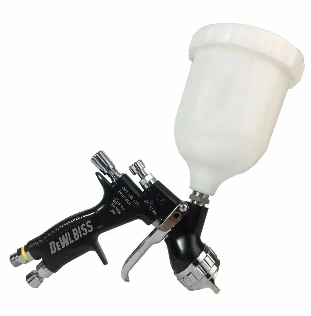 Imagem -02 - Tpaitlss-pistola com Copo Misturador Aerógrafo Bico de 13 mm Cor Preta à Base de Água