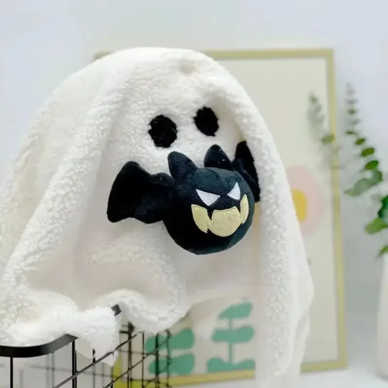 Halloween Pumpkin Ghost Stuffed Hand Puppet Ghost Pumpkin Soft Throw Pillow Pumpkin Ghost Doll Plush Hand Puppet Cushion