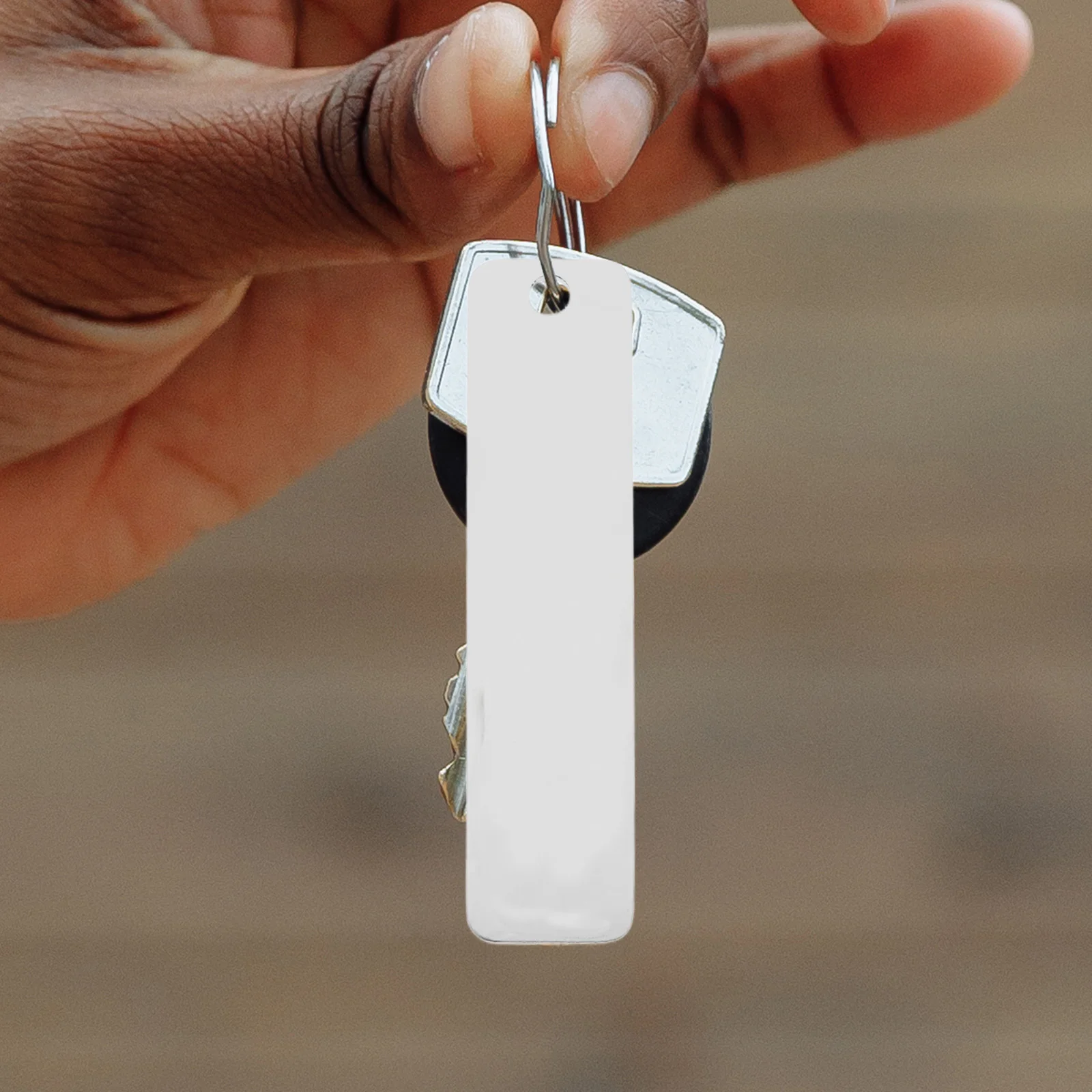 

12pcs Blank Stamping Tags Rectangle Metal Blanks For Diy Engravable Pendants Keychains Jewelry Making Titanium Steel Craft