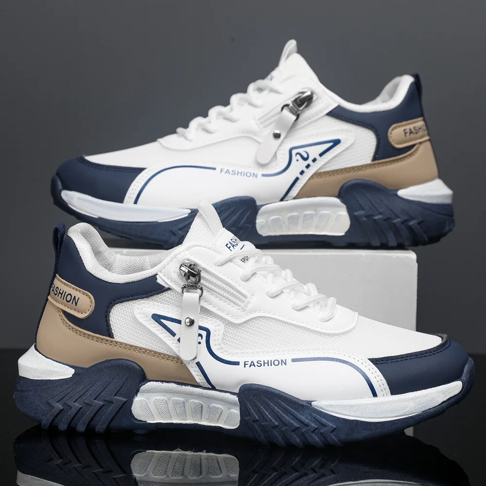 Men's shoes spring casual sports shoes trend versatile thick sole comfortable casual outdoor running shoes