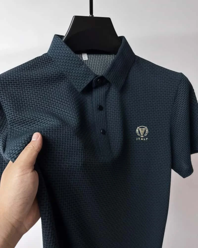 

Summer New 2025 Short sleeved Men's Street Polo Shirt Neutral Fashion Golf Leisure Business High quality Breathable T-shirt