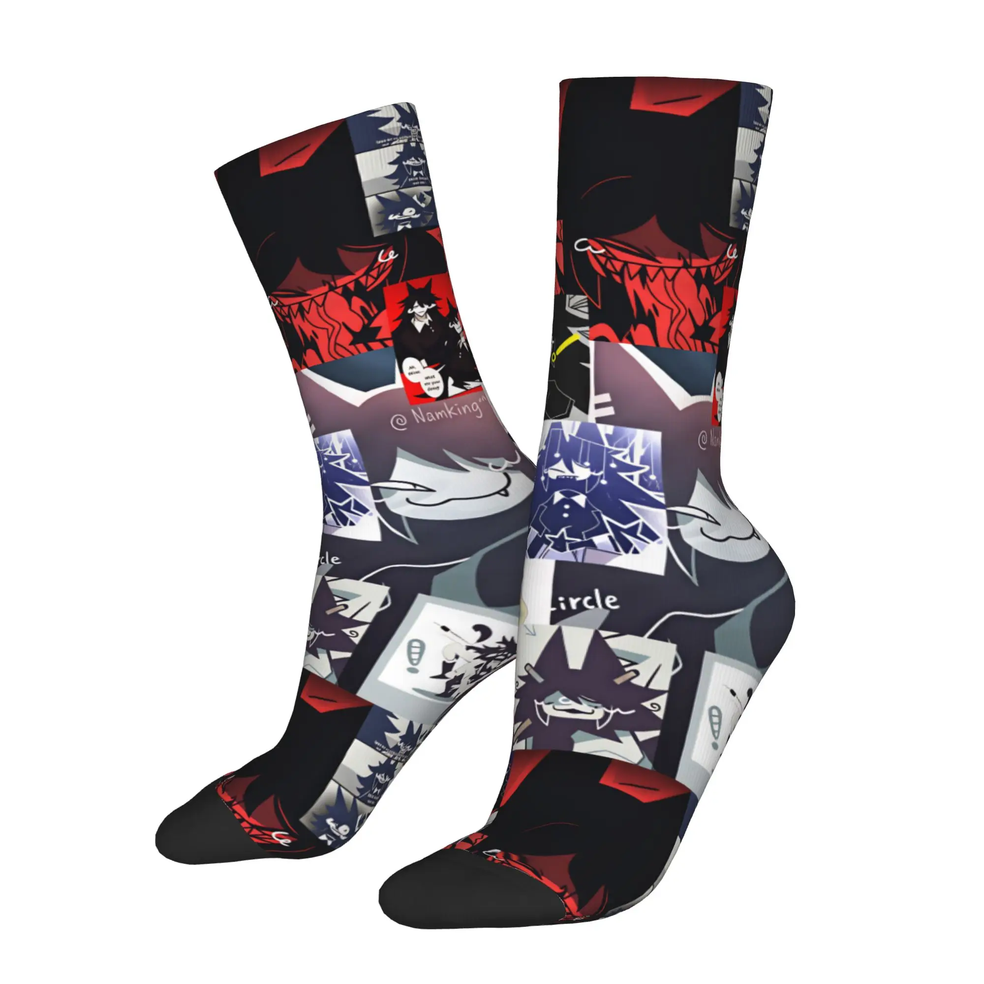 M-Miss C-Circle Anime Mens Crew Socks Unisex Fun Cartoon Spring Summer Autumn Winter Dress Socks