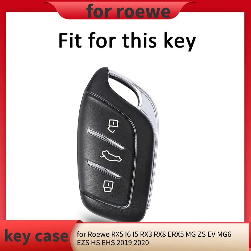 TPU Shell Fob Holder for Roewe RX5 I6 I5 RX3 RX8 ERX5 MG ZS EV MG6 EZS HS EHS 2019 2020 Car Remote Key Case Cover Accessories